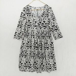 Kim Rogers Black & White A-line Long Sleeve Dress 1022